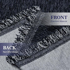 MaymissCouch Cover for Dogs Sectional Sofa Covers Washable for 2 Cushion Couch, Chenille Couch Cover Blanket, Sectional Sofa Slipcovers, Multi-Use Furniture Protector for Kids, Pets, 71" X118", Navy