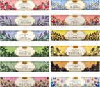 Tulasi Incense Sticks Set of 12 Scents (180 Sticks) Variety Natural Fragrances - Lavender, White Sage, Patchouli, Rose, Chakra, Mantra, Sandalwood, Palo Santo, Fruit for Meditation & Positive Vibes