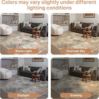 GENIMO Washable Area Rugs for Living Room, 9x12 Modern Non Slip Rugs, Low Pile Lightweight Soft Print Rug for Bedroom, Dining Room, Home Office, Multi