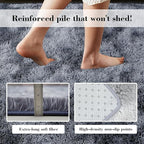 Fluffy Rug Shaggy Area Rug, Mottling Dark Grey 6x9 Area Rugs for Living Room, Large Shag Area Rugs for Bedroom Kids Room Home Decor, Upgrade Anti-Skid Rectangular Fuzzy Rugs