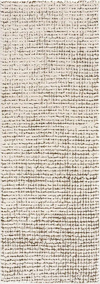 BoutiqueRugs Keita Contemporary Mosaic Area Rug - High Pile Fluffy Soft Shag Carpet for Living Room, Bedroom - Cream, Brown - 7'10" x 10' (8x10)