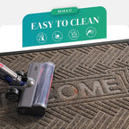 Mibao Front Door Mat Outside Entrance, Durable Outdoor Indoor Mat, Low Profile Heavy Duty Doormat, Non-Slip, Traps Dirt and Moisture, Easy Clean Patio Porch Entryway Mat, 36" x 24", Brown