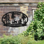 Personalized Deer Metal Cabin Sign | Custom Metal Sign | Personalized Camping Signs | Deer Hunter Gift | Custom Signs Outdoor Metal | Custom Family Name Sign | Cabin Decor | Porch Sign