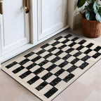 Rugshop Black and White Checkered Area Rug – High-Contrast Grid Pattern Carpet for Living Room, Bedroom, or Dorm – Trendy Contemporary Soft Floor Décor 2' x 3' Black