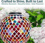 Sunnydaze 10-Inch Solar Gazing Ball for Garden - Glass Outdoor Gazing Globe - Summer Trellis - Set of 2