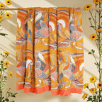 Boho Large Throw Blanket, 100% Organic Cotton Breathable Soft Bed Throw - Floral Bird Farmhouse Decor Blanket for Sofa Couch Chair Quilt and Gift. 60" x 80"- Colorful