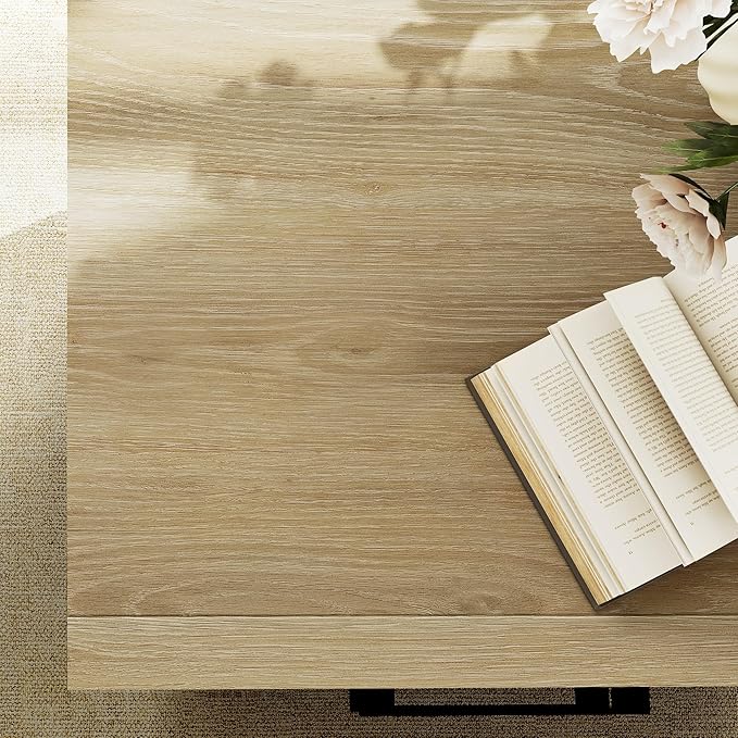 Hazel 2 Drawers End Table, 21" Side Table with Open Storage Shelf, Solid Modern Rustic Nightstand for Bedroom, Living Room or Home Offices