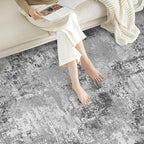 Tortania Washable 5x8 Area Rug for Living Room: Modern Abstract Neutral Large Soft Thin Rugs - Non Slip Indoor Carpet for Bedroom Dining Room Office Nursery Home Floor Decoration - Grey