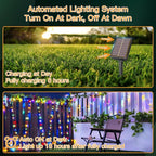 Solar String Lights 120LED 40FT, IP67 Waterproof String Lights for Outside with 8 Lighting Modes, Upgraded Solar Panel Fairy Lights for Garden Party Wedding Decorations (Multicolor)