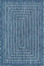 Adiva Rugs Outdoor Indoor Area Rug, Weather Resistant, Easy to Clean, Stain Resistant Floor Mat for Dining Room, Backyard, Deck, Patio (Azure Denim Blue, 6' X 9')