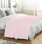 BELIZZI HOME 100 Cotton Bed Blanket, Breathable Bed Blanket Twin Size, Cotton Thermal Blankets Twin, Perfect for Layering Any Bed for All Season, Baby Pink