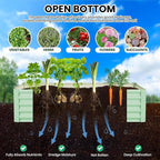 Galvanized Raised Garden Bed Outdoor, 2 Pcs 6x3x1.5FT Outdoor Large Planter Raised Beds Open Base with Safety Edge and Glove for Vegetables Flowers Ground Planter, Green