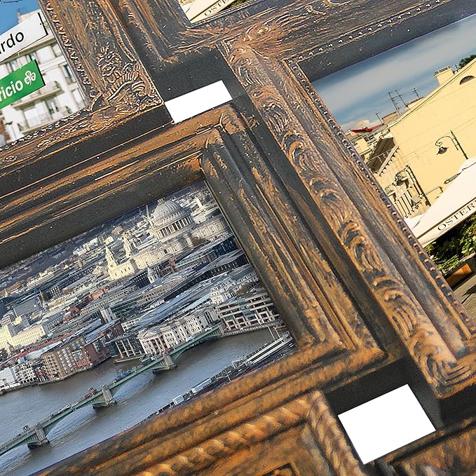 Jerry & Maggie 4X6 Collage Picture Frames for Wall Decor, 18 Opening Collage Wall Hanging for 6x4 Photo, Multi Picture Frame Set with One-piece Design Gold