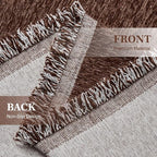 Couch Cover for Dogs Sectional Sofa Covers Washable for 2 Cushion Couch, Chenille Couch Cover Blanket Sectional Sofa Slipcovers, Multi-Use Furniture Protector for Kids, Pets, 71" X118", Coffee