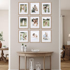 Sheffield Home 9 Piece Gallery Wall Frame Set, 11x14 Inch, Light Natural