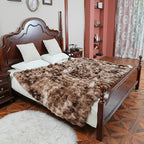 UKELER Plush Furry Throw Blanket Large Super Soft Fluffy Blankets Throws for Bed, Couch, Sofa, Office, Camping Plush Shaggy Faux Fur Blanket 60''x80'' Brown