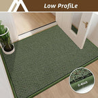 COSY HOMEER-Door-Mat 20" x 32" Non Slip Absorbent Entryway Rugs Dirt Trapper Doormats Washable Entrance Mats Low Pile Welcome Floor Mat for Front Back Door and Entry Mats,Green