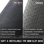 Yimobra Welcome Mat, Heavy Duty Sturdy Door Mats for Home Entrance Outdoor Indoor, Front Doormat for Outside Patio Floor Entry Porch Garage Office, Waterproof, Low Profile, 60 x 36, Black Grey