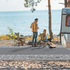 GENIMO Outdoor Rug Waterproof Area 10'x14' for Patio, Foldable Reversible Plastic Straw Carpet for Travel Trailers, Outside Mat for Rv, Deck, Picnic, Porch, Camper, Balcony, Beach, Grey & White