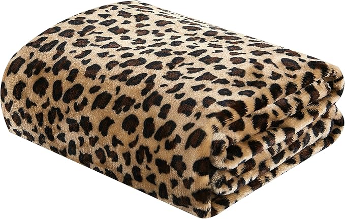 MERRYLIFE Leopard Throw Blanket Decorative Fleece Throw | Ultra-Plush Colorful Oversized | Couch Blanket Travel Lap | King Size(90" 102", Cheetah)