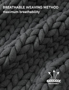 YnM Chunky Throw Blanket, Medium-Weight, Hand Knitted, Skin Friendly, Ventilated and Breathable, Machine Washable, Home Décor Piece for Couch, Sofa and Bed (Charcoal Grey, 60x80 Inch)