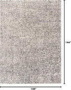 BoutiqueRugs Keita Contemporary Mosaic Area Rug - High Pile Fluffy Soft Shag Carpet for Living Room, Bedroom - Black and White - 8'10" x 12' (9x12)