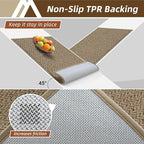 COSY HOMEER-Door-Mat 24"x36" Non Slip Absorbent Entryway Rugs Dirt Trapper Doormats Washable Entrance Mats Low Pile Welcome Floor Mat for Front Back Door and Entry Mats,Taupe