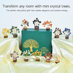 Crocon 12 Crystal Tree of Life Return Gifts Birthday Gifts for Women Chakra Healing Crystals & Stones for Positive Energy Good Luck Home and Office Decor Party Favor Gift for Mom & Dad Housewarming