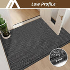 COSY HOMEER-Door-Mat 32"x48" Non Slip Absorbent Entryway Rugs Dirt Trapper Doormats Washable Entrance Mats Low Pile Welcome Floor Mat for Front Back Door and Entry Mats,Dark Grey