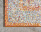 Unique Loom Rosso Collection Vintage, Traditional, Bohemian, Geometric, Distressed, Southwestern Area Rug (9' 0 x 12' 0 Rectangular, Beige/Orange)
