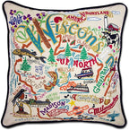 Catstudio Wisconsin Embroidered Decorative Throw Pillow