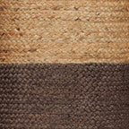 REDEARTH · Cylindrical Pouf Foot Stool Ottoman - Jute Braided Pouffe Poof Accent Sitting Footrest for The Living Room, Bedroom, Nursery, Patio, Lounge & Other Rooms (14.5”x14.5”x16”; Natural Acorn)