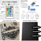 Custom Hockey Stick LED Sign – Personalized Name Signs, Neon Wall Light with Puck Metal Sign, Hockey Room Decor for Boys, Players, Man Cave, Fans, Coaches