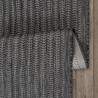 Adiva Rugs Outdoor Indoor Area Rug, Weather Resistant, Easy to Clean, Stain Resistant Floor Mat for Dining Room, Backyard, Deck, Patio (Pebble Weiss, 6' x 9')