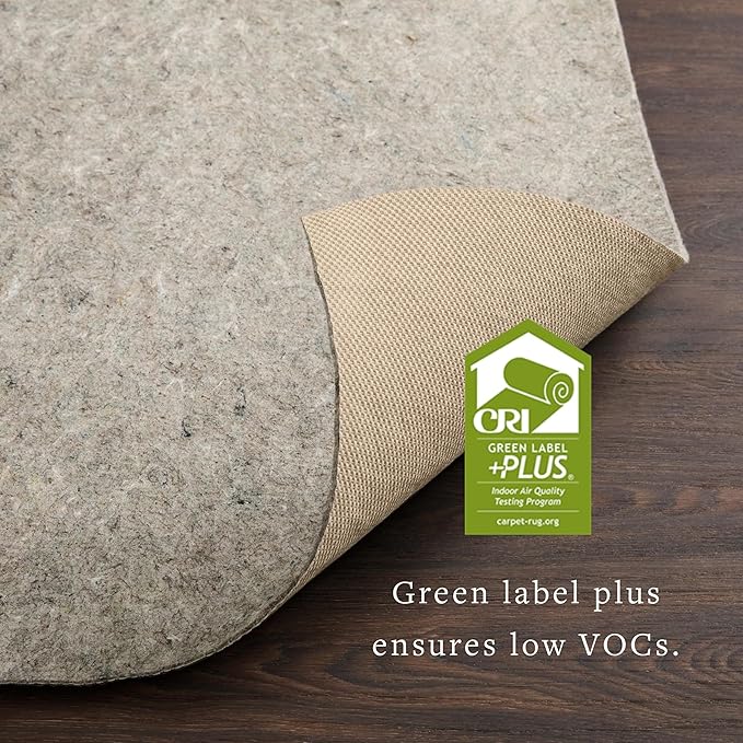 Loloi Loloi- Grip Rug Pad, GTXSS Beige 9'-0" x 12'-0", .01" Thick, Beige, 3/8 inch, Reversible, Soft, Cushion, Low Profile, Hardwood, Carpet, Tile, Vinyl, Linoleum, Multi Surface, Trim to fit, Rug Pad