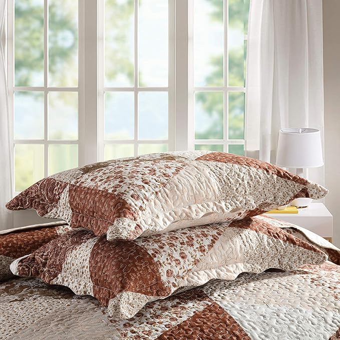 Travan 3-Piece Queen Quilt Sets with Shams Oversized Bedding Bedspread Reversible Coverlet Set, Queen Size