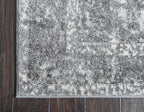 Unique Loom Rosso Collection Vintage, Traditional, Bohemian, Geometric, Distressed, Southwestern Area Rug, 2' 0" x 6' 0", Gray/Ivory