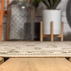 JONATHAN Y Vintage Filigree Indoor Outdoor Round Area Rug 5 Ft Beige/Brown, Charleston Textured Weave for Backyard, Patio, Porch, Easy-Cleaning, High Traffic, Pet-Friendly, Non-Shedding (SMB106A-5R)