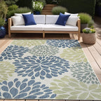 Beverly Rug Outdoor Rug 10x14 Modern Exotic Tropical Leaf Area Rugs for Indoor and Outdoor Patio Deck Porch Garden Water Resistant Washable Outside Carpet (10 x 14 Olive)