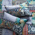 Secgo Twin Size Quilt Size - 100% Cotton Twin Comforter Set Bedding Sets (68 * 86 Inch) with 2 Pillow Shams, Patchwork Reversible Lightweight Bedspread