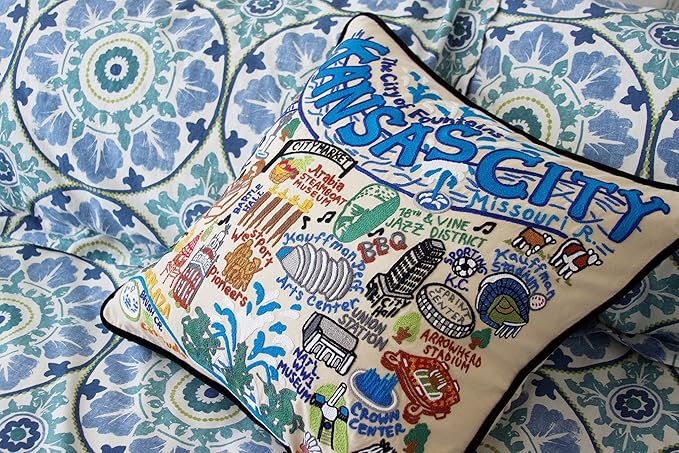 Catstudio Kansas City Embroidered Decorative Throw Pillow