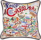 Catstudio North Carolina Embroidered Decorative Throw Pillow