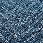 Adiva Rugs Outdoor Indoor Area Rug, Weather Resistant, Easy to Clean, Stain Resistant Floor Mat for Dining Room, Backyard, Deck, Patio (Azure Denim Blue, 6' X 9')