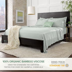 Split King Sheets by Pure Bamboo, Genuine 100% Organic Viscose Derived from Bamboo Bed Sheet Set, Soft & Cooling, Double Stitching *Not for Split Top (Split King, Sea Glass)