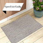 Adiva Rugs Outdoor Indoor Area Rug, Weather Resistant, Easy to Clean, Stain Resistant Floor Mat for Dining Room, Backyard, Deck, Patio (Silver Weiss, 2' x 3')