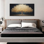 Canvas Wall Art Decor Gold Tree Of Life Abstract Wall Decor Artwork Canvas Prints Painting Gold Tree Wall Art Pictures For Bedroom Dining Room Home Office Artwork 20"X 40" Ready To Hang