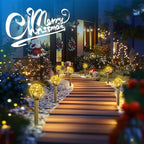 SOLPEX Solar Garden Lights String, 6 Pack Outdoor Christmas Decoration Warm White Solar Powered Cracked Glass Ball Lights, Waterproof for Patio Decoration