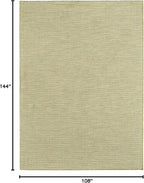 Nourison Home Positano Indoor/Outdoor Green 9' x 12' Area Rug, Easy Cleaning, Non Shedding, Bed Room, Living Room, Dining Room, Backyard, Deck, Patio (9x12)