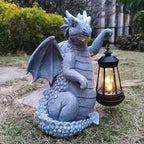 Dragon Solar Outdoor Garden Statue - Dragon Outdoor Figurie Lights - Yard Decorative Outdoor Statue Suitable for Patio, Balcony, Patio Decoration - Specially Customized Gift for Mom