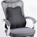 Soft Lumbar Support Pillow for Office Chair and Car Seat,Back Support Pillow for Truck Driver's Seat, Back Cushion for Pain Relief Improve Posture (Leather-Black)